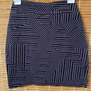 Xhilaration Vintage Y2K Geometric Black and Gray Mini Skirt